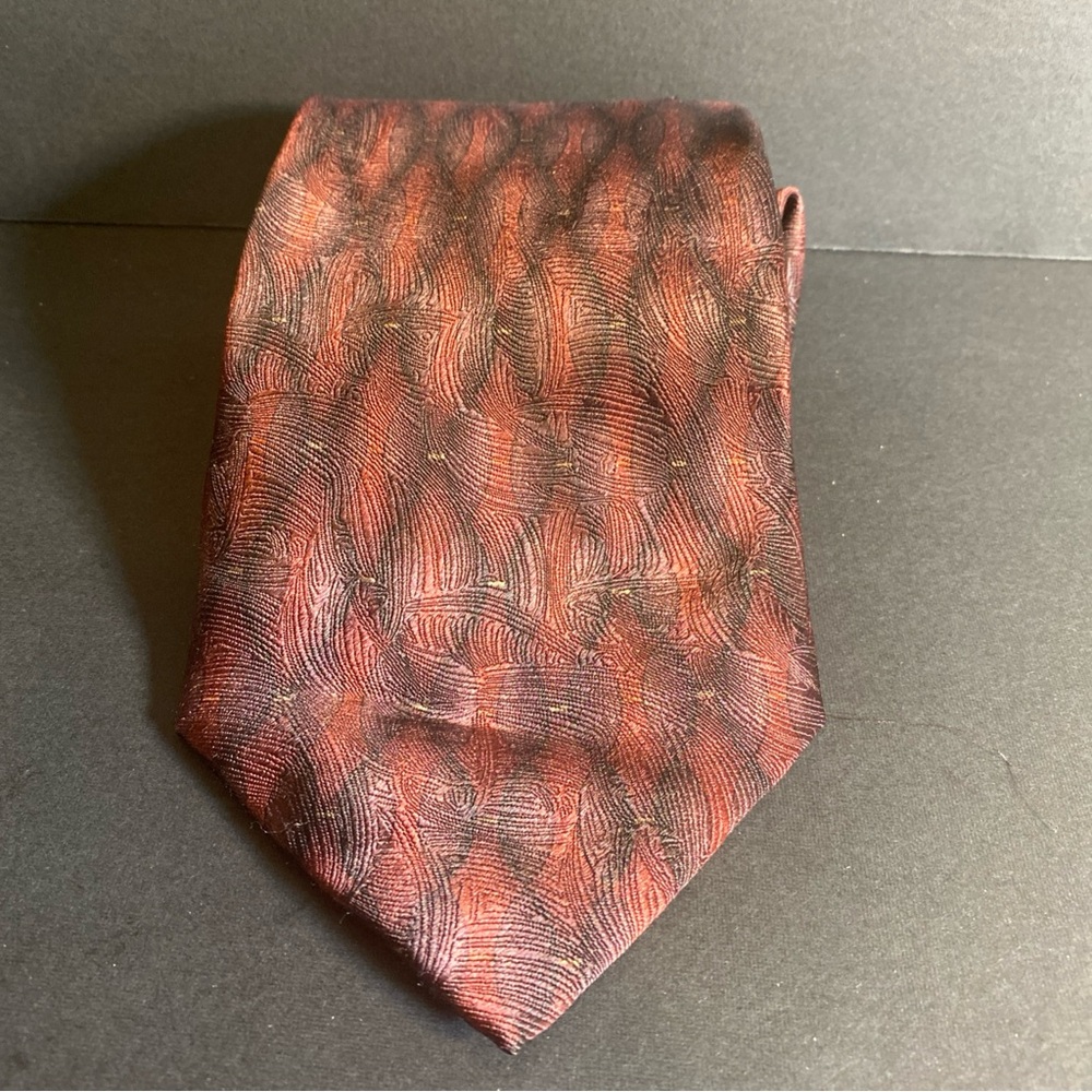 Grateful Dead Neck Tie Geometric Abstract‎ Red Textured Tangled Up 1996 Silk 57”